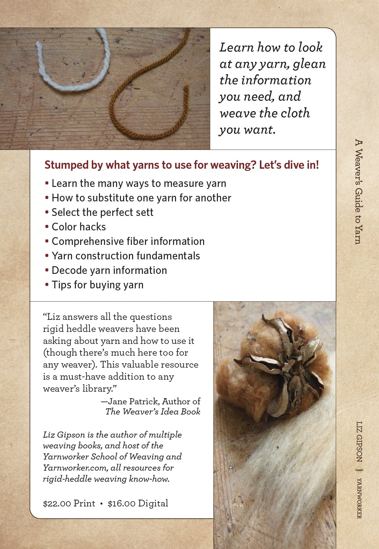 A Weaver’s Guide to Yarn by Liz Gipson