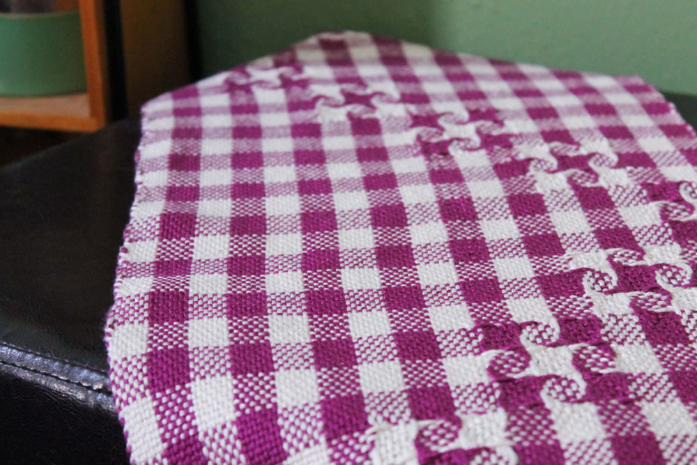 Traveling Handwoven Pinwheel Runner