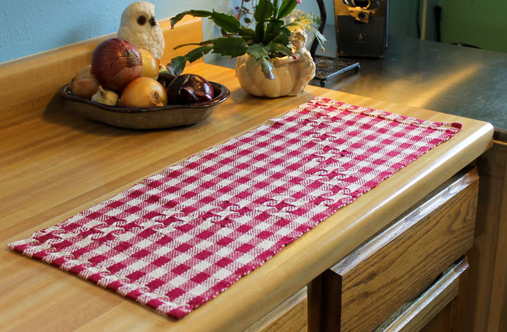Traveling Handwoven Pinwheel Runner