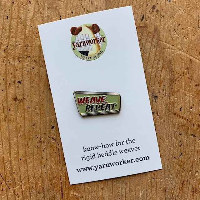 Weave, Repeat Enamel Pin