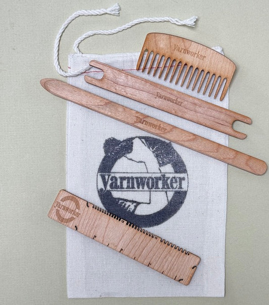 Yarnworker Accessories + Sett Checker + Old School Logo Bag Bundle