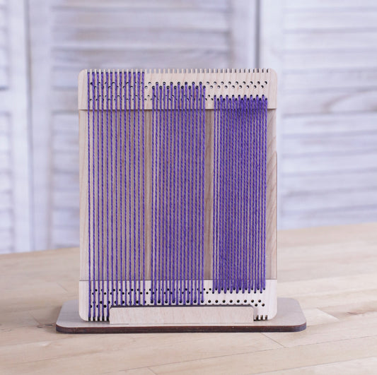 Swatch Maker 3-in-1 with yarn wound in each sett