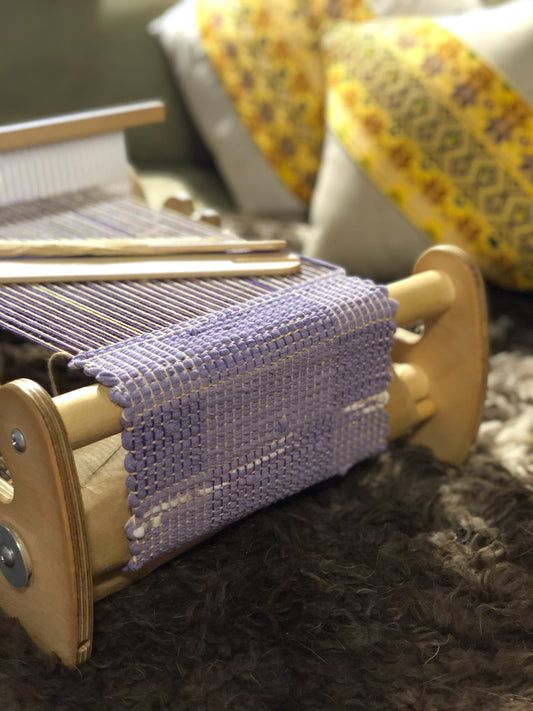 upcycled tee on loom